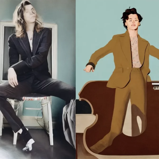 Harry Styles in the style of Balthus     25